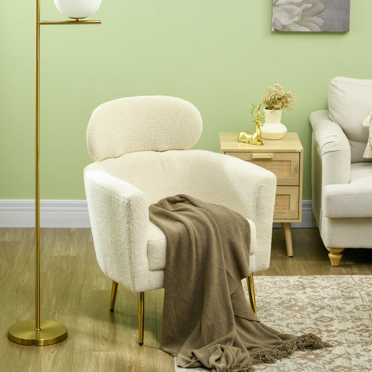Fauteuil tonneau moderne avec appui-tête