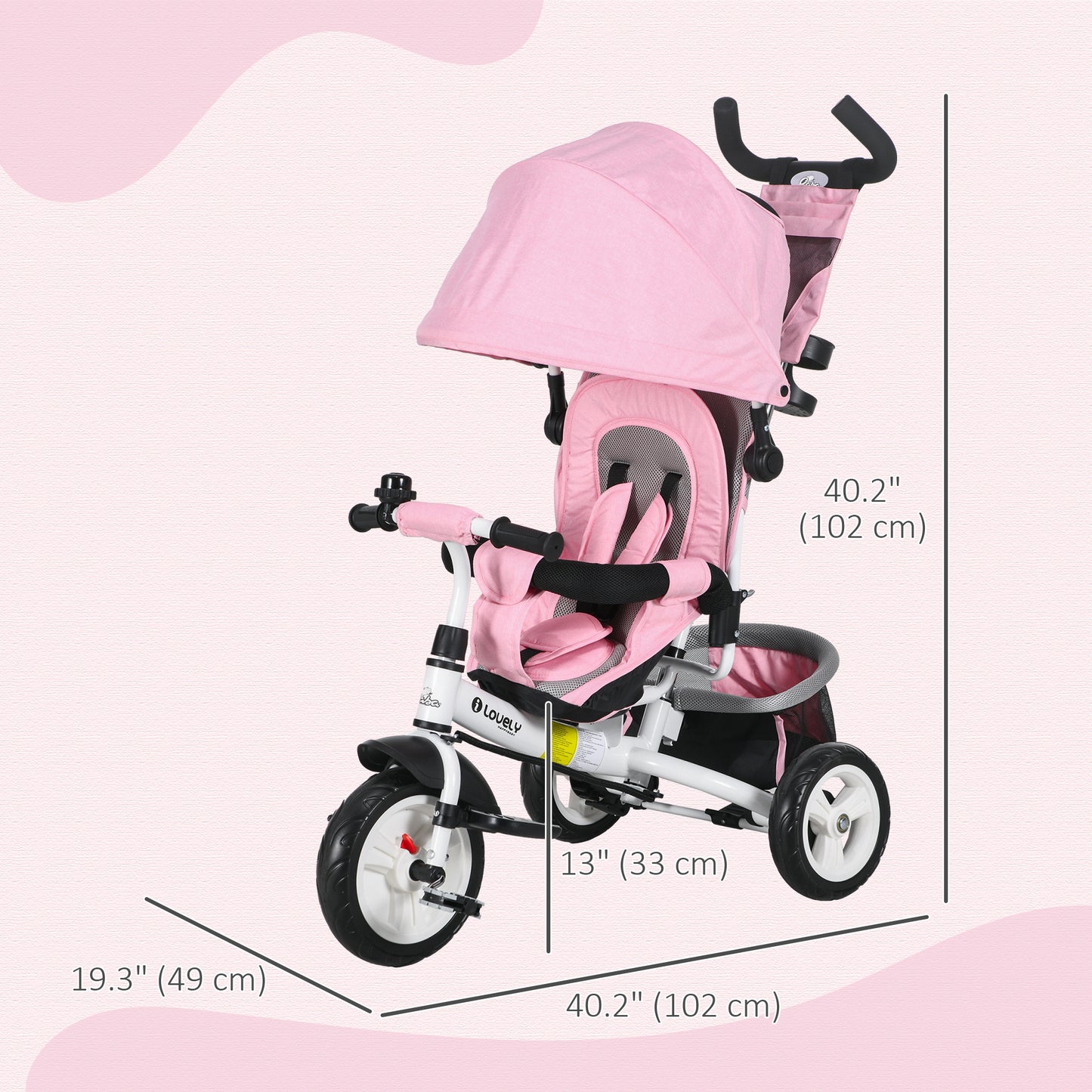 Tricycle évolutif 6 en 1 pour tout-petits 1-5 ans