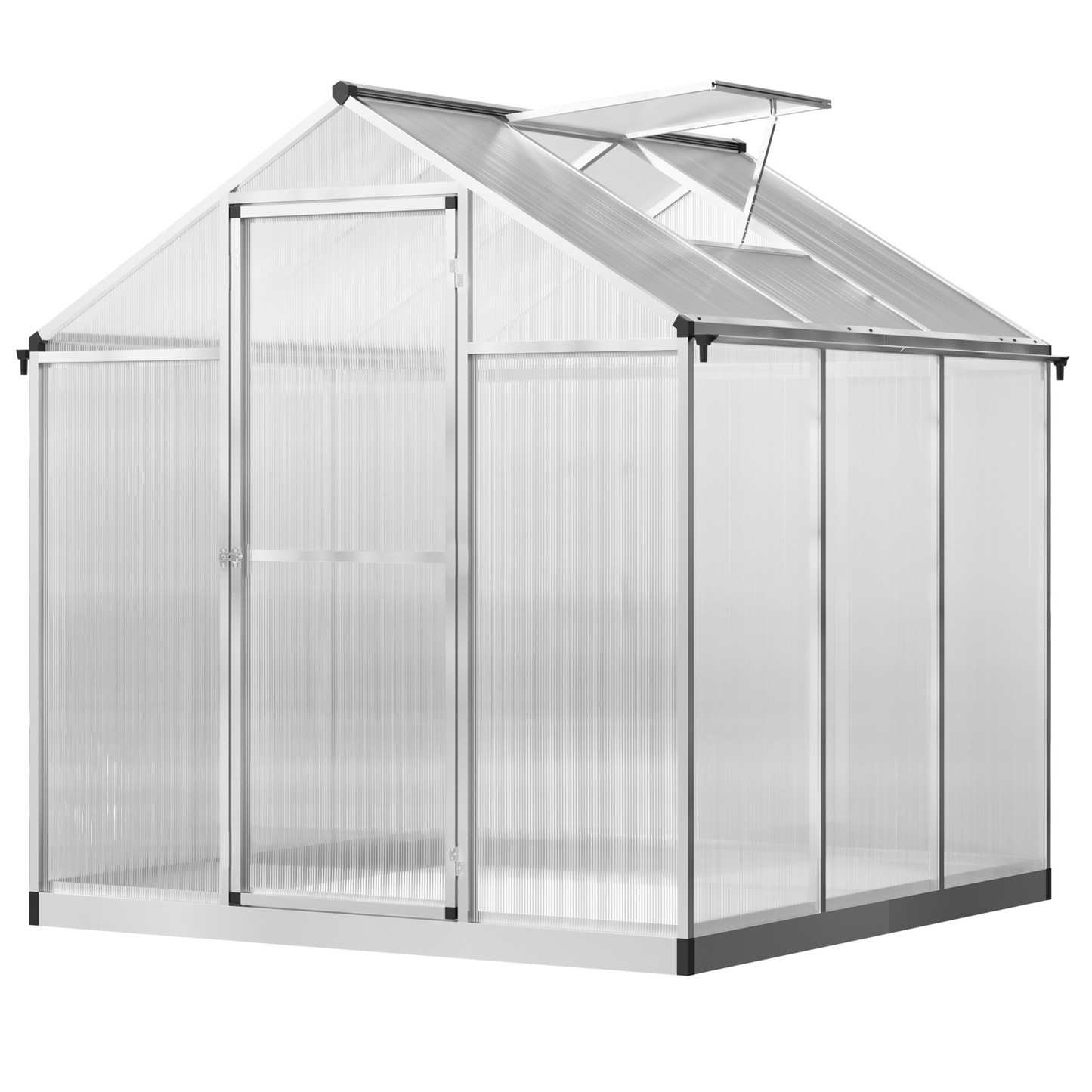 Outsunny Greenhouse 183x189x195cm Polycarbonate Aluminum with Ventilation
