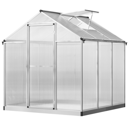 Outsunny Greenhouse 183x189x195cm Polycarbonate Aluminum with Ventilation