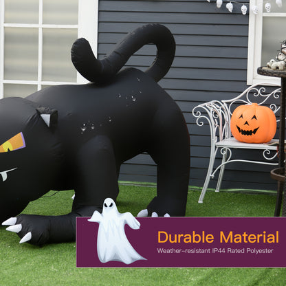 Chat noir gonflable Halloween 6 pi — décoration extérieure