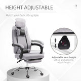 Chaise de bureau ergonomique dossier haut avec repose-pieds