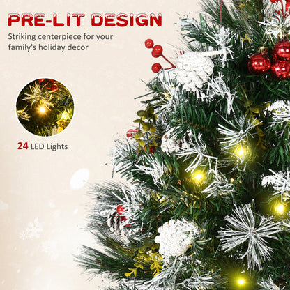 Sapins de Noël artificiels pré-éclairés 60 cm — lot de 2