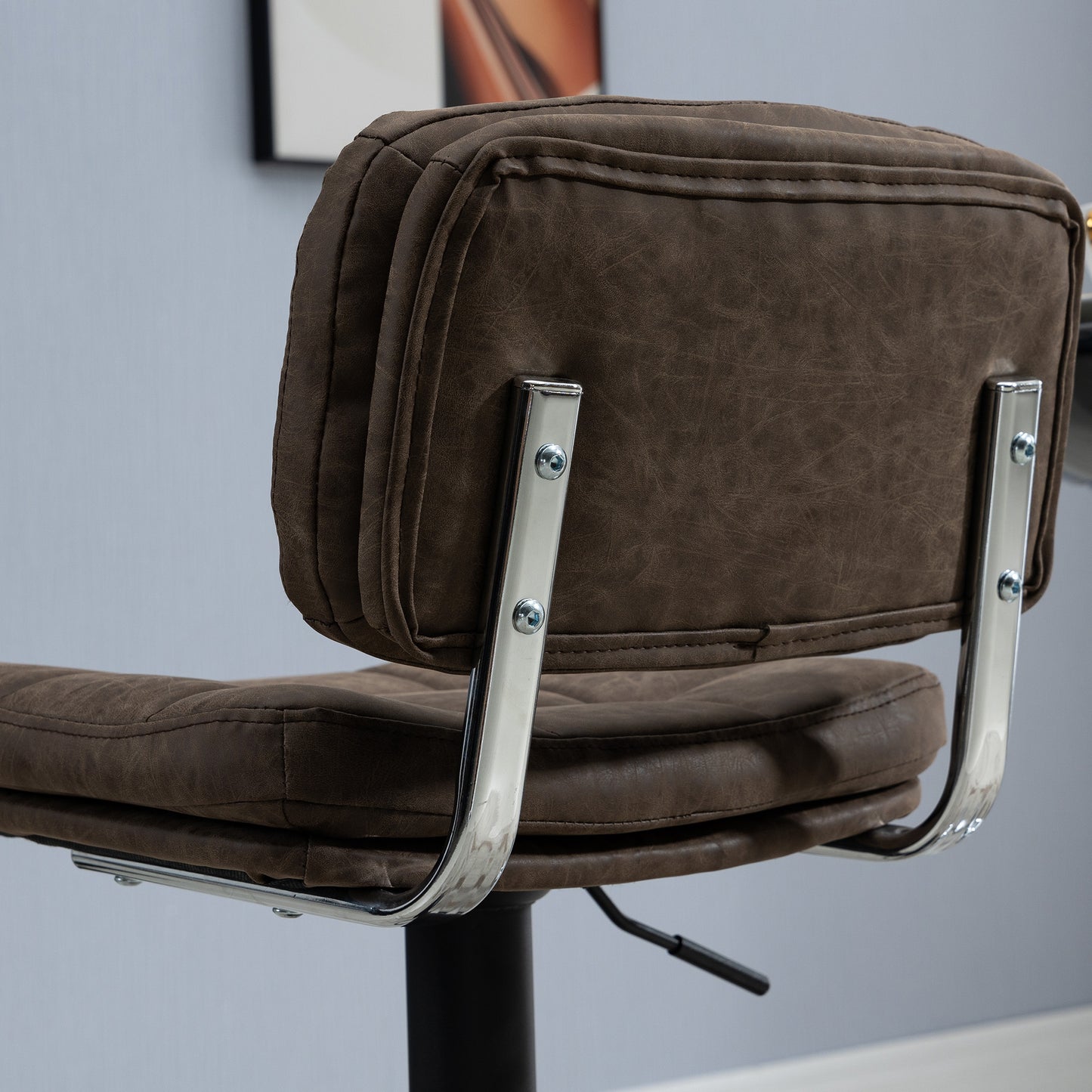 Tabourets de bar pivotants hauteur ajustable avec dossier ensemble 2