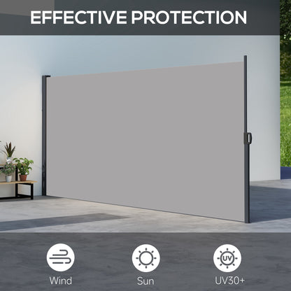 Auvent rétractable latéral 4m x 1,8m pour terrasse