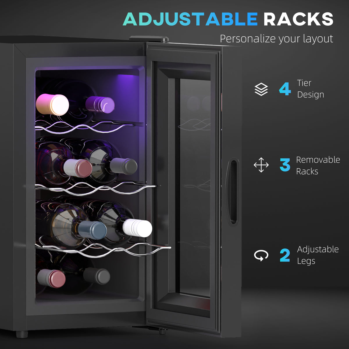Refroidisseur à vin compact 8 bouteilles