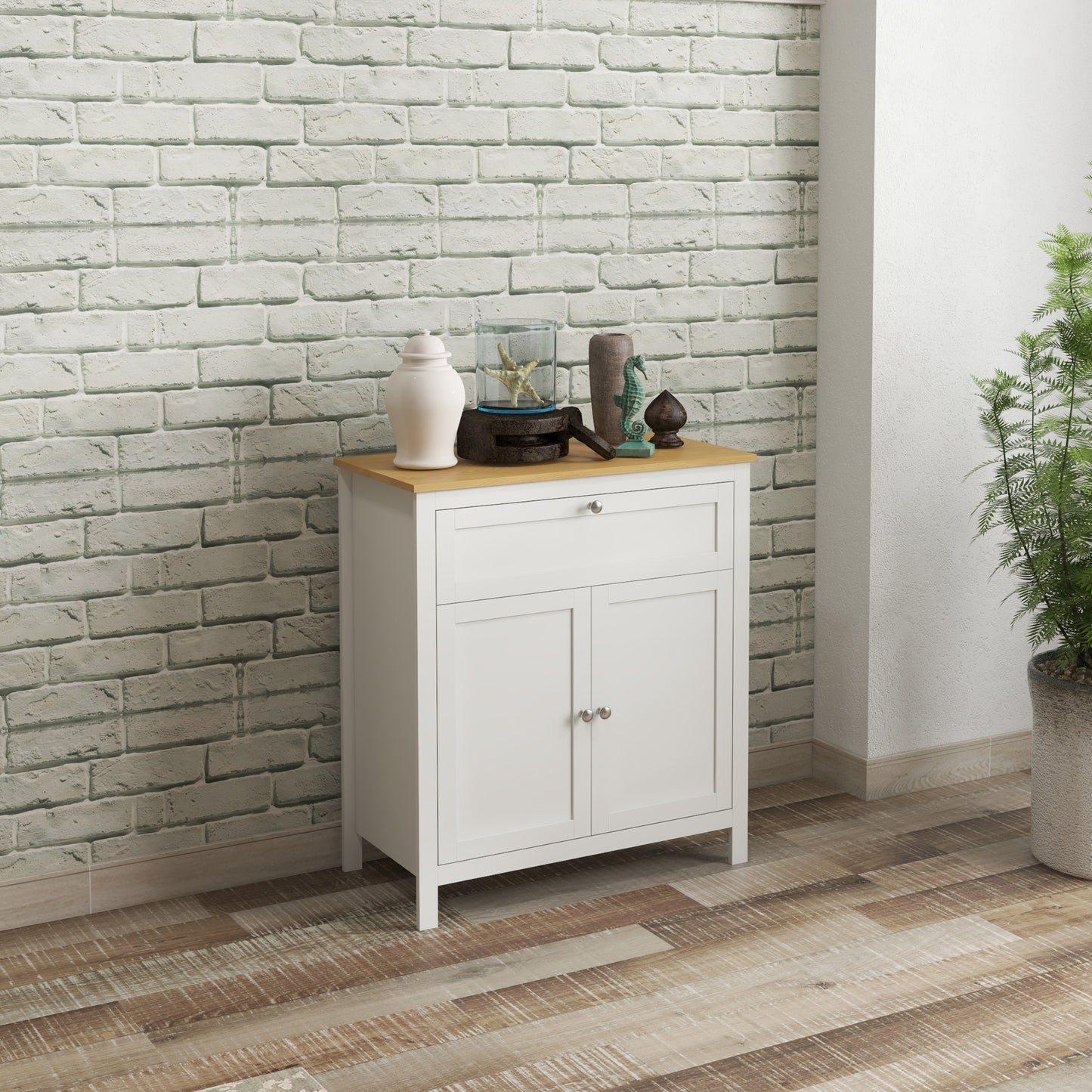 Buffet de rangement avec tiroir et portes ajustables