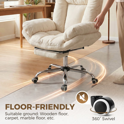 Chaise de bureau criss-cross grand confort avec repose-pieds