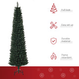Sapin de Noël artificiel mince 6 pi avec socle pliant