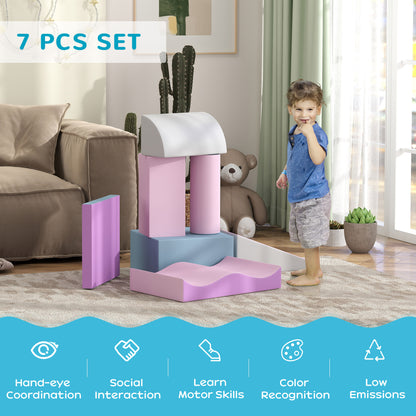 Blocs de jeu en mousse modulaires 7 pièces pour tout-petits