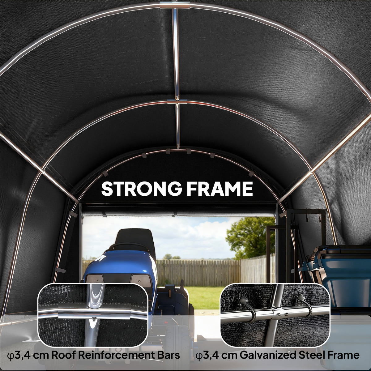 Abri de rangement portable 10' x 15' avec porte