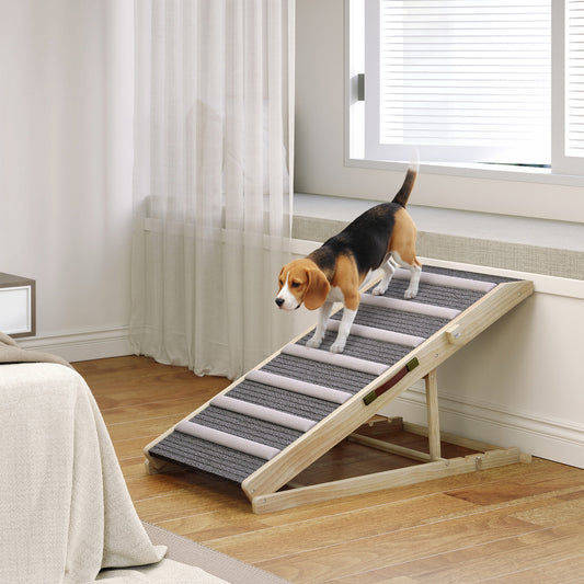 Rampe pour chien pliable en bois