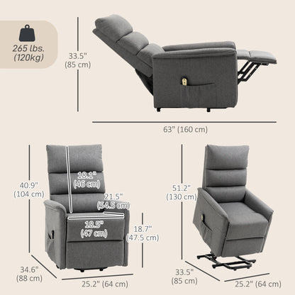 Fauteuil releveur électrique à inclinaison avec télécommande