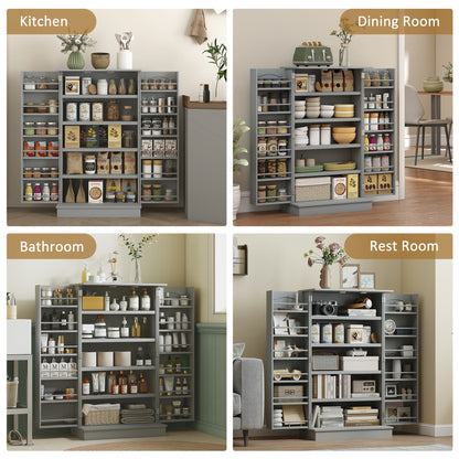 Armoire de cuisine 5 tablettes et 12 porte-épices