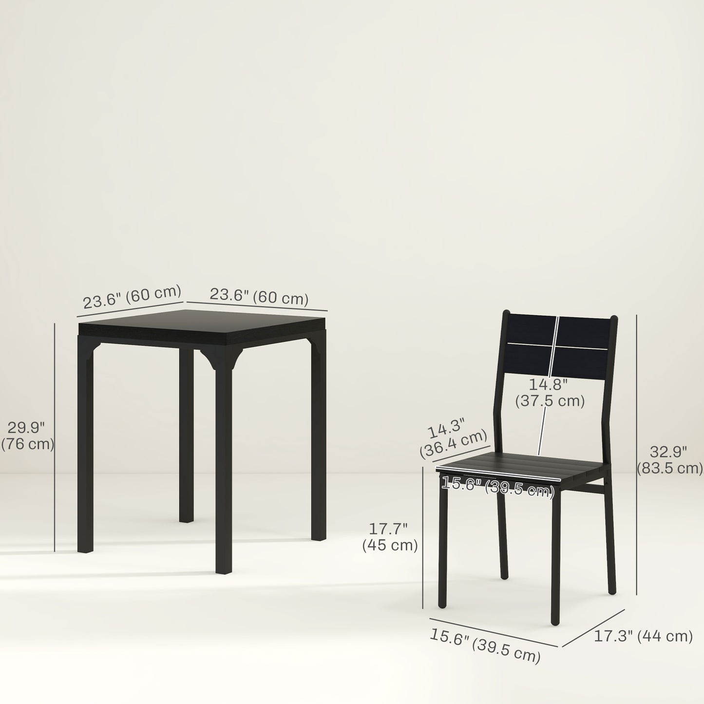 Ensemble salle à manger 3 pièces pour petits espaces