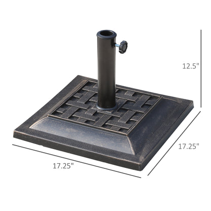 Base de parasol carrée résine 9 kg — bronze
