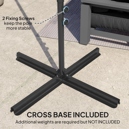 Parasol déporté cantilever 8,5 pieds avec base