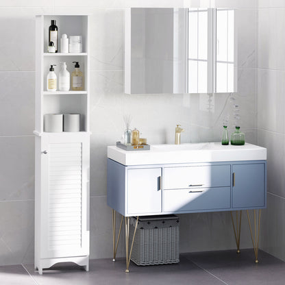 Meuble colonne de rangement pour salle de bains étroit