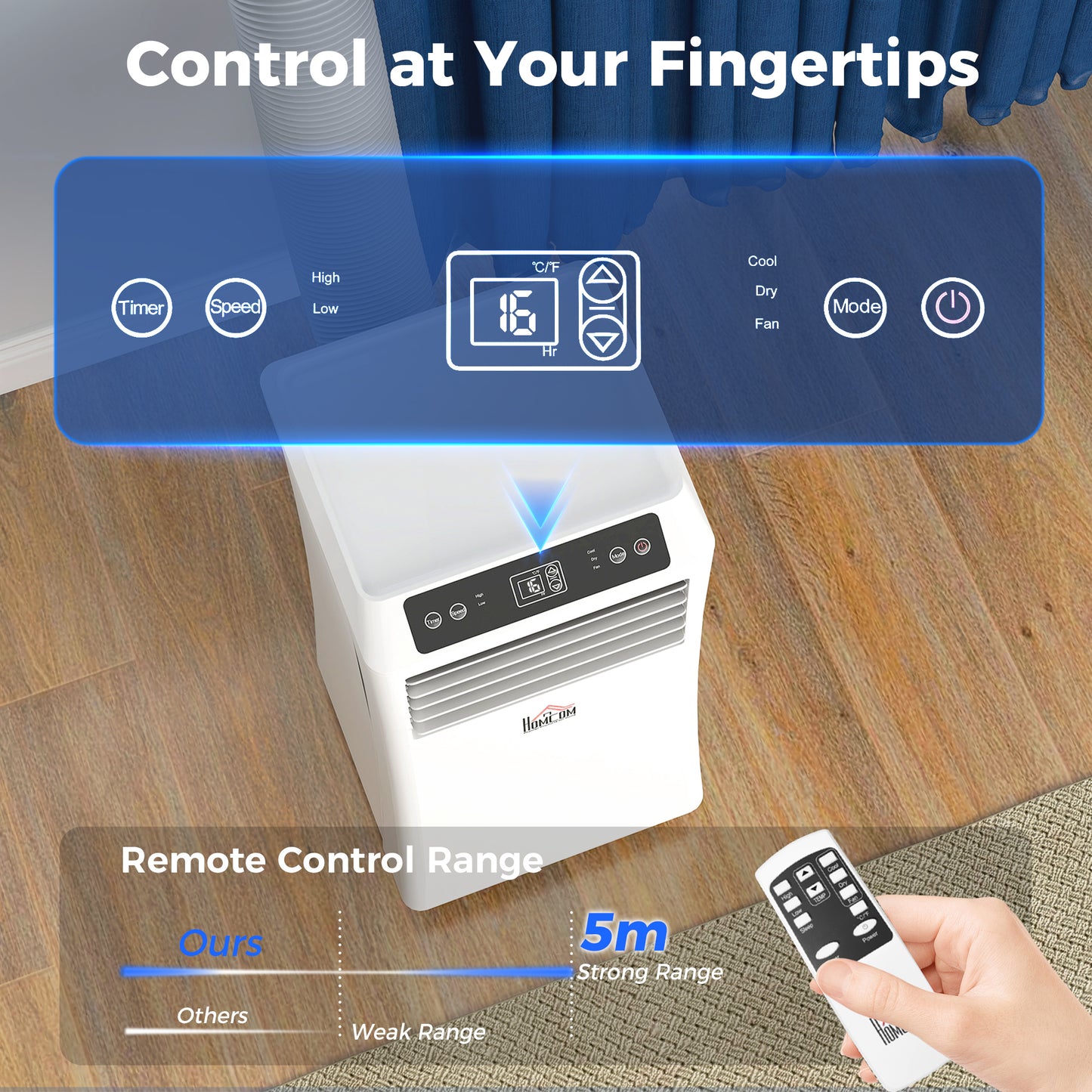 Climatiseur portatif 8 000 BTU 4 fonctions avec minuterie