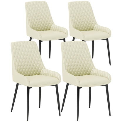 Chaises de salle à manger capitonnées ensemble de 4