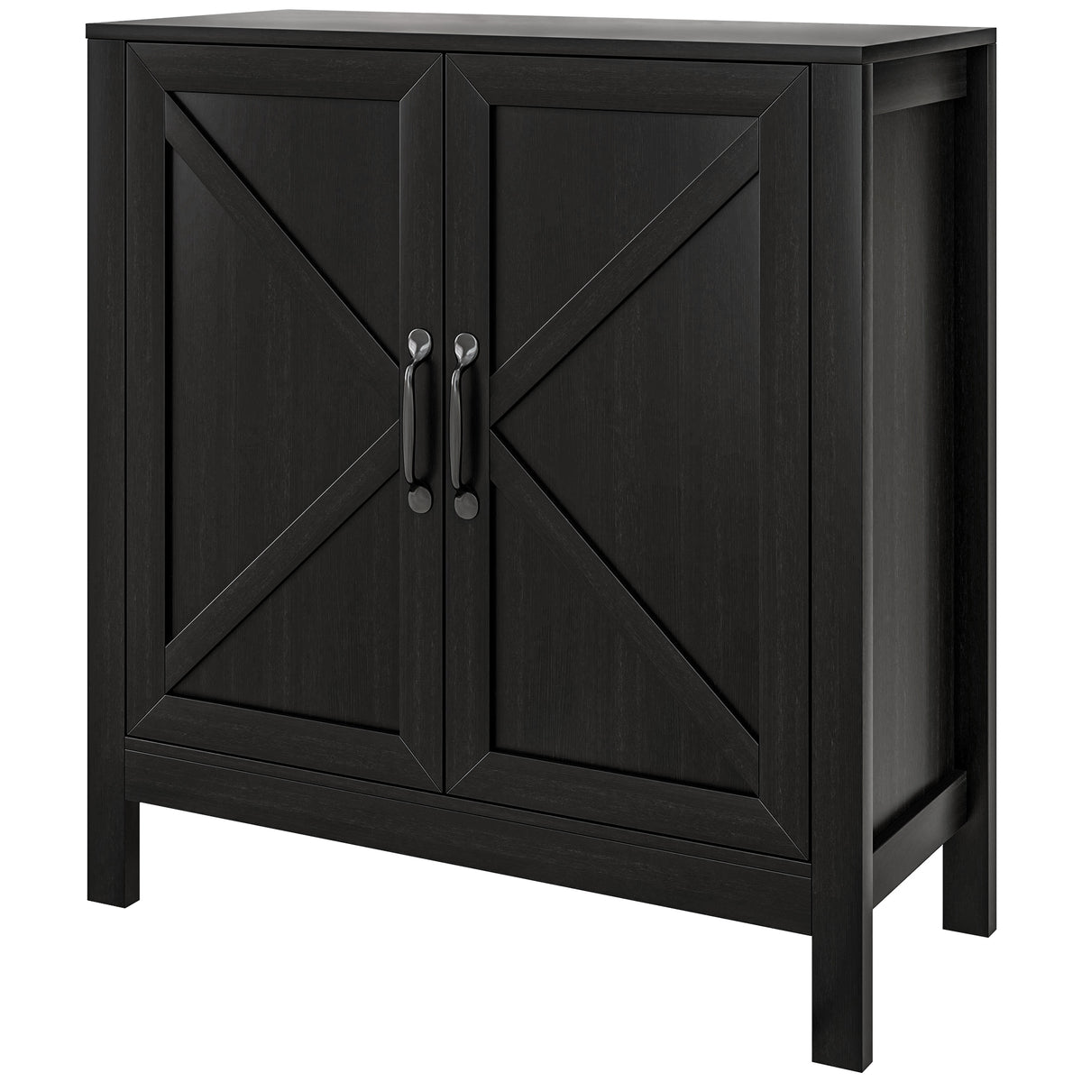 Buffet de cuisine style champêtre avec porte de grange