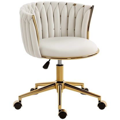 Chaise de bureau dossier tressé, hauteur réglable