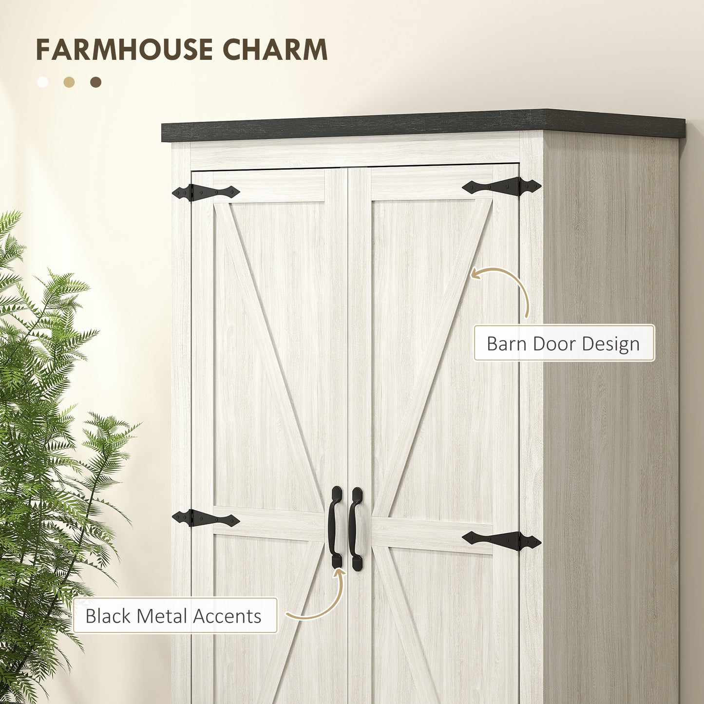 Armoire de cuisine style fermette portes grange