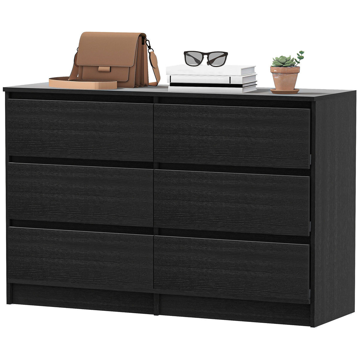 Commode moderne six tiroirs pour chambre et salon