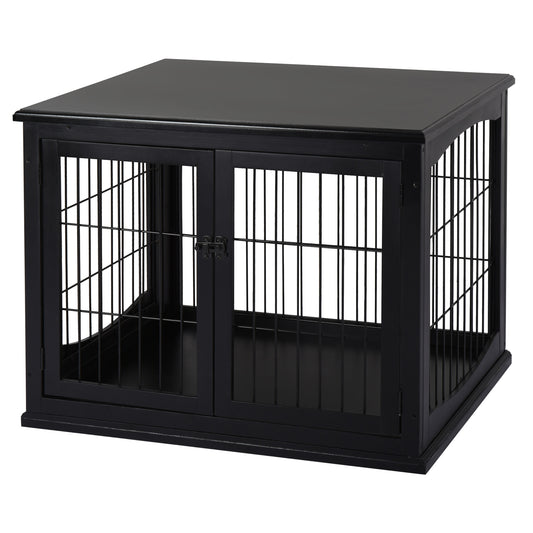 Cage chien table d'appoint 2 portes 26 pouces