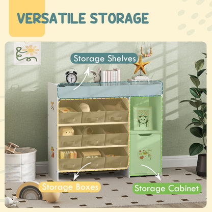 Organisateur de jouets avec bacs et armoire