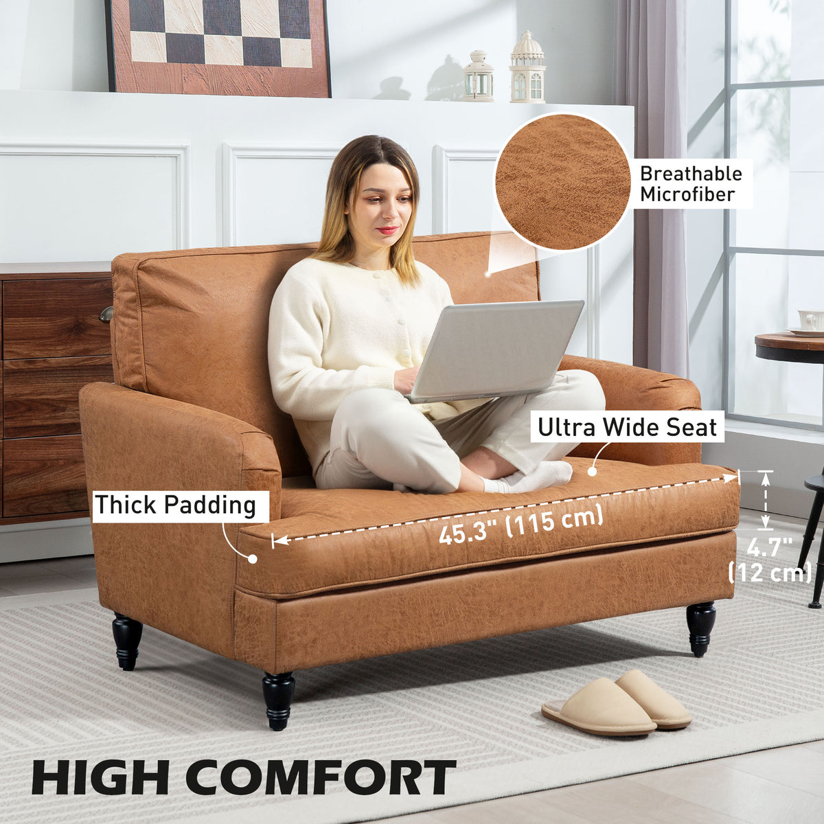 Fauteuil d'appoint moderne en tissu
