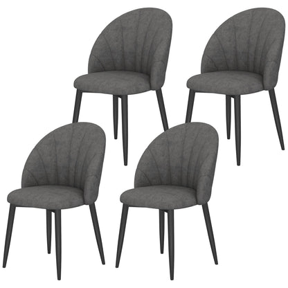 Chaises de salle à manger rembourrées ensemble de 4