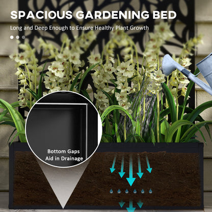 Écran de confidentialité extérieur avec jardinière surélevée