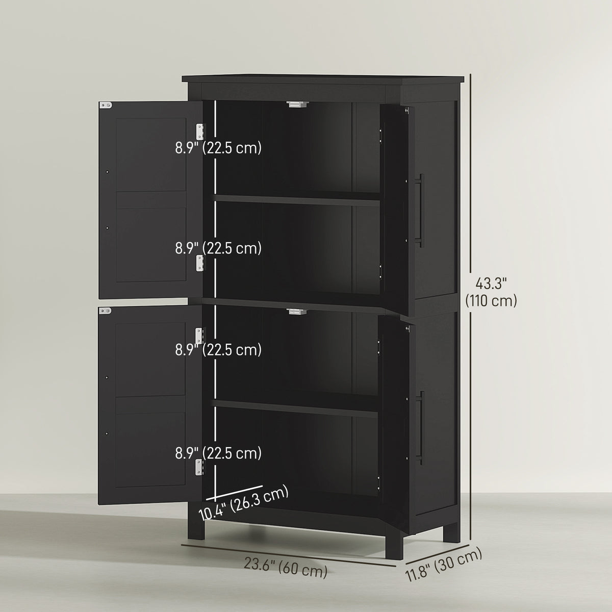 Meuble de rangement de salle de bain style fermette