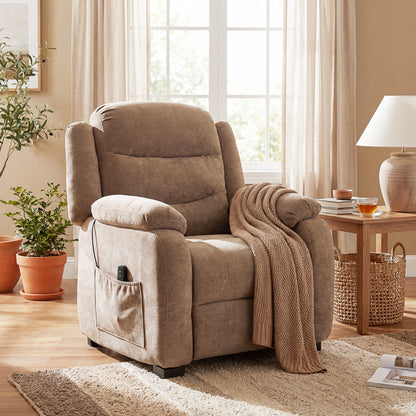 Fauteuil releveur massant motorisé à 150°