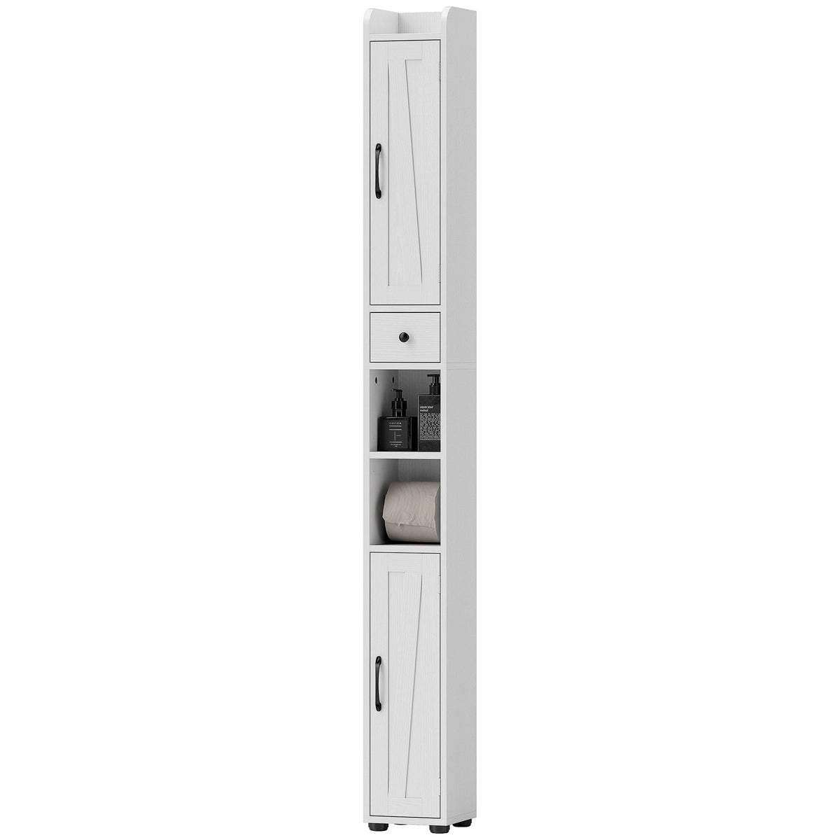 Meuble de salle de bain étroit style champêtre