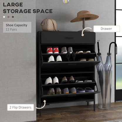 Meuble à chaussures moderne à deux portes abattantes