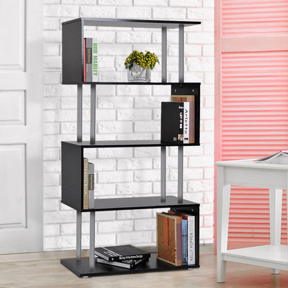 Bibliothèque géométrique à 5 tablettes style S