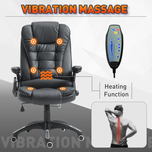 Chaise de bureau massante chauffante dossier haut inclinable