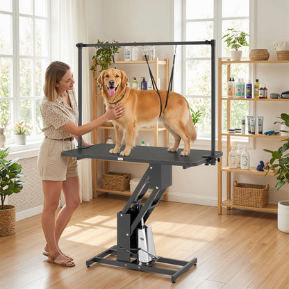 Table de toilettage pour chien hydraulique réglable