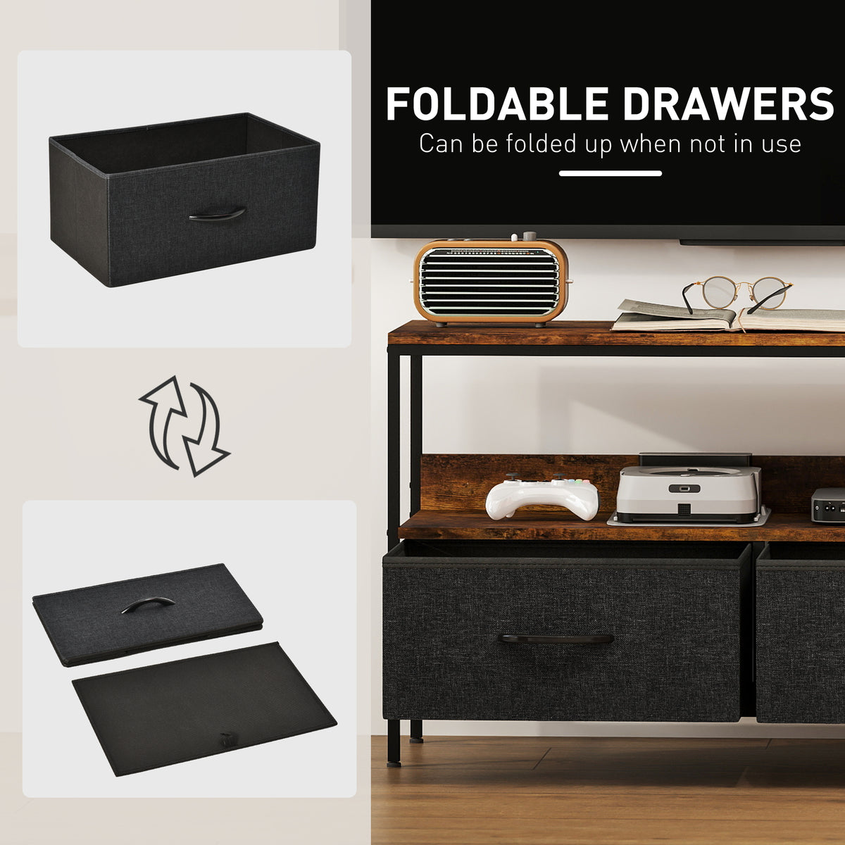 Meuble TV avec station de recharge
