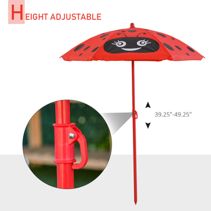 Ensemble table et chaises enfant avec parasol — Coccinelle
