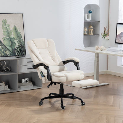 Chaise de bureau massante inclinable avec repose-pieds