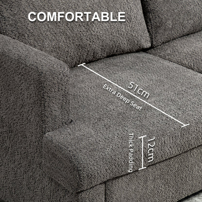 Sofa 2 places en chenille avec coussins lavables