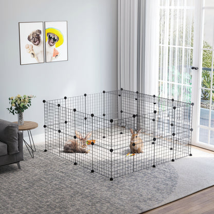 Enclos modulaire pour petits animaux en fil de métal — Lot de 40