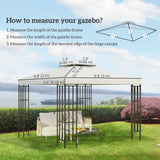 Toile de remplacement gazebo deux niveaux 3 x 3 m