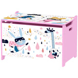 Kids Toy Box Storage Chest with Safety Hinges
