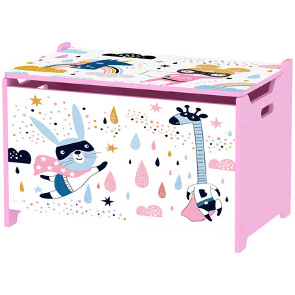 Kids Toy Box Storage Chest with Safety Hinges