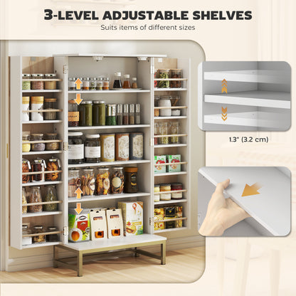 Armoire de cuisine autoportante 5 tablettes ajustables