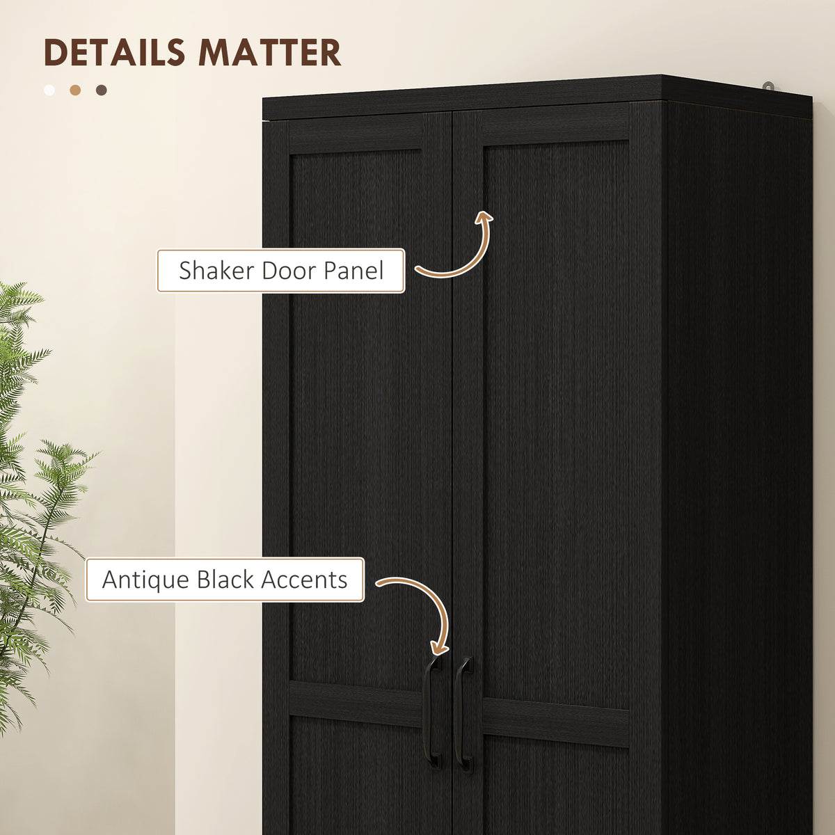 Armoire de cuisine 5 tablettes avec portes